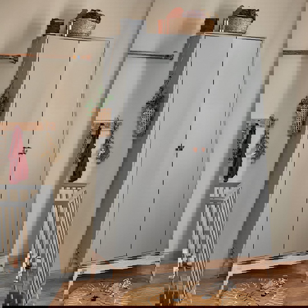 Kleiderschrank Luna Grau, Gross 5