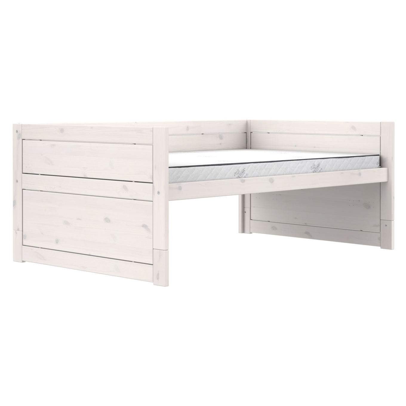 Kojenbett 120 Weiss lasiert, Rollrost 1