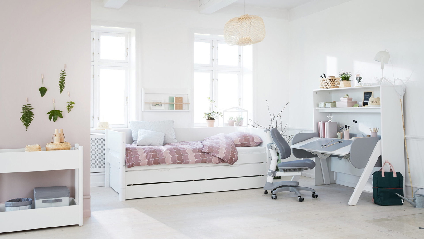 Bett White mit Ausziehkasten, mit Schubladen 4