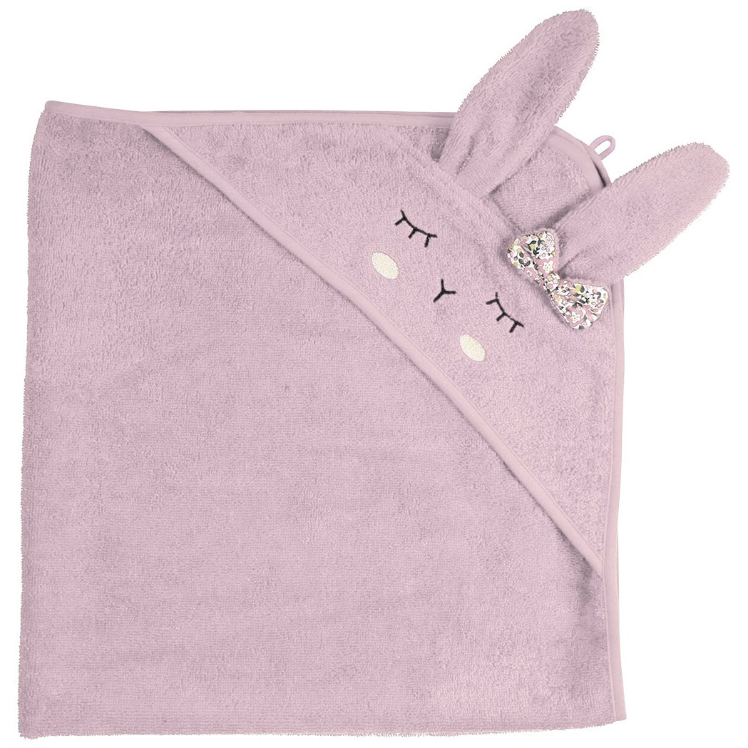 Badetuch mit Kapuze Hase Rosa 1