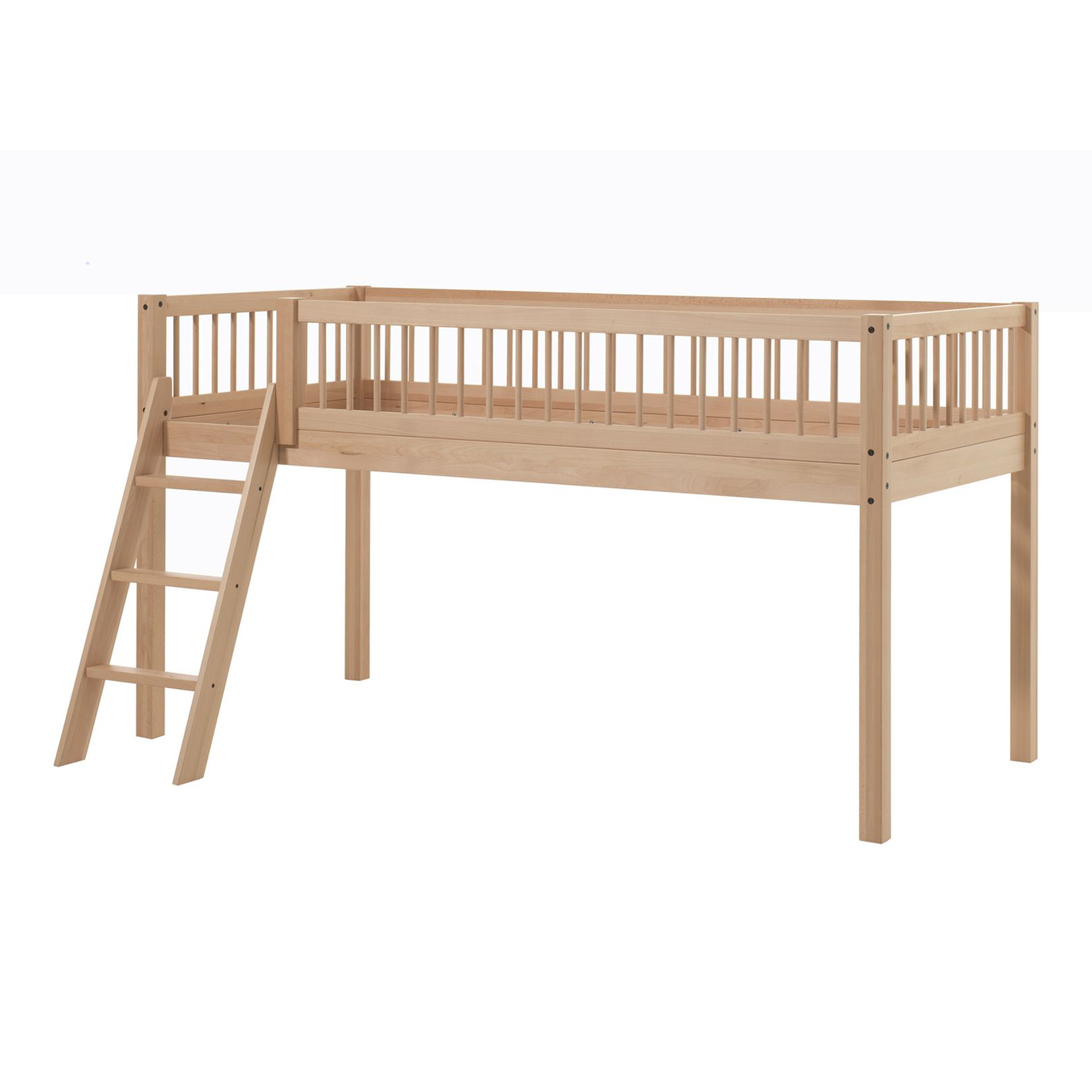 Halbhohes Bett Forrest mit Leiter Natur