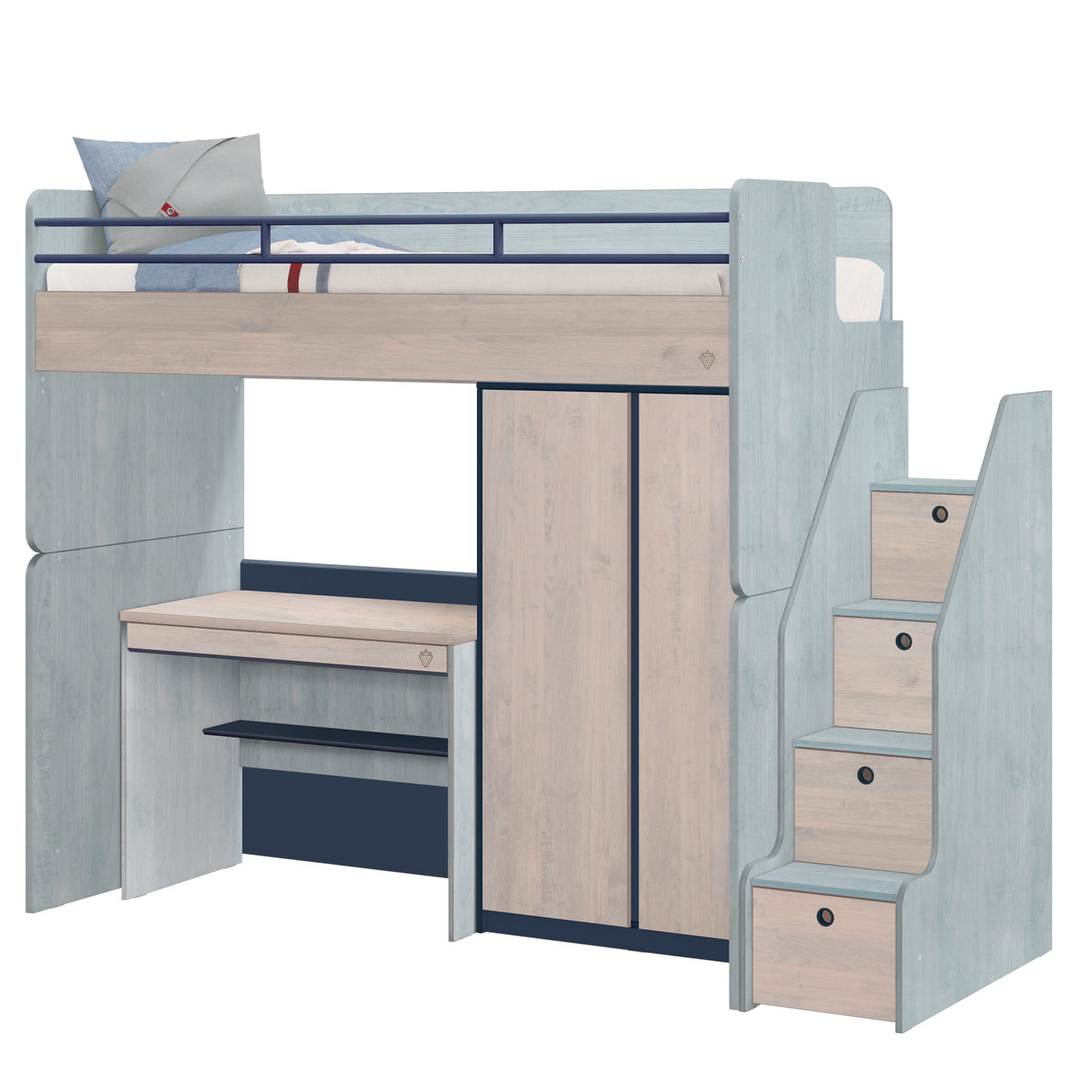 Kleiderschrank Studio Trio 2-türig Tief 9