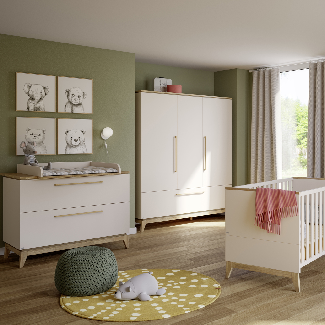 Kleiderschrank Stiene 3-türig 3