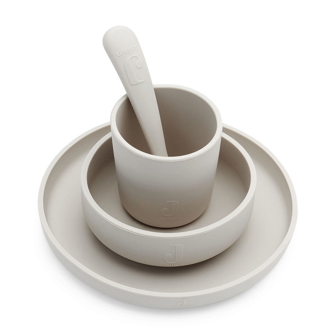 Geschirrset Silikon Nougat 1