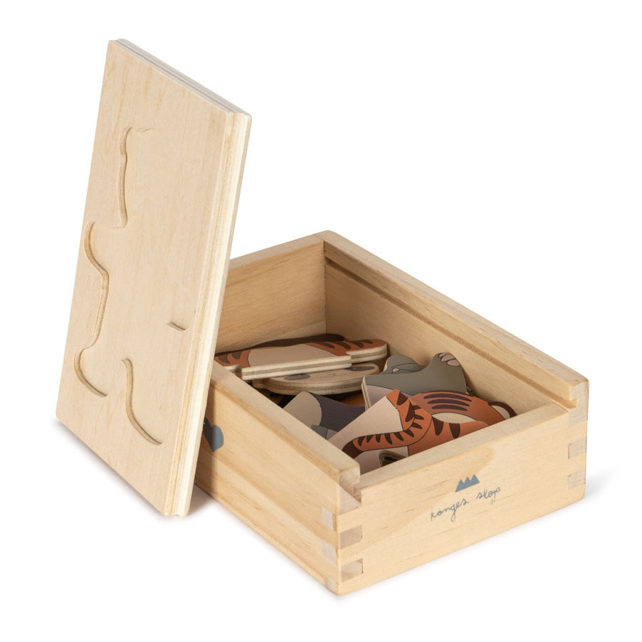 Holz-Teddy-Anziehpuzzle FSC Animals 3