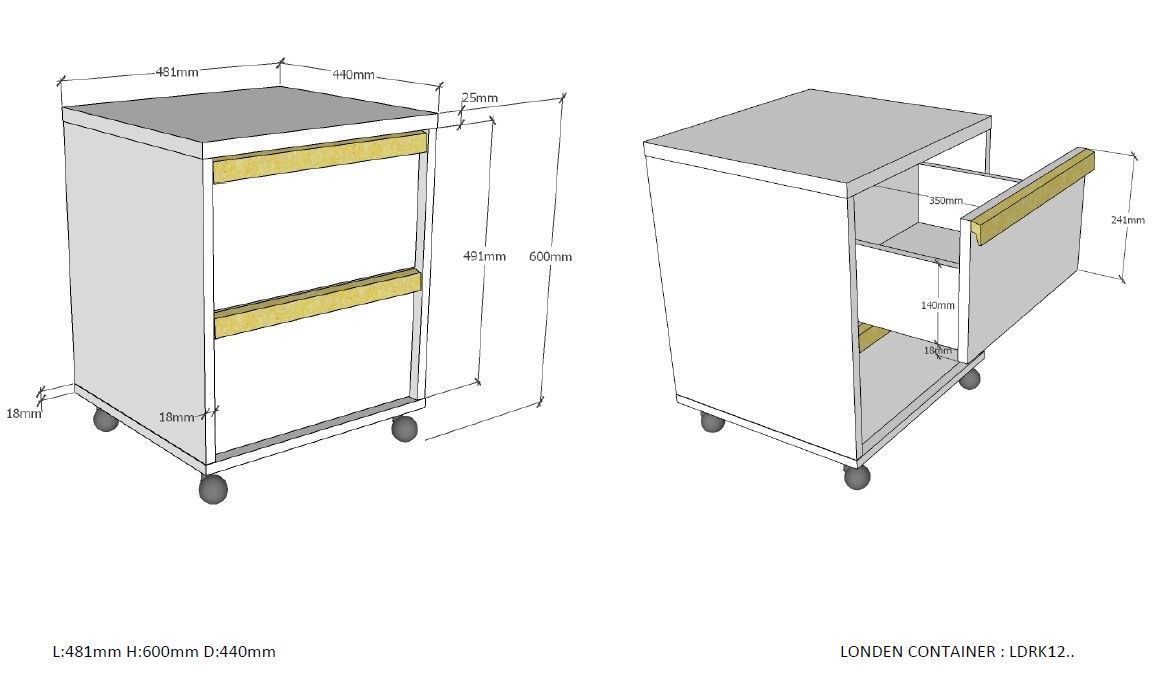 Kinderzimmer London 7-teilig Set Weiss, 3 15