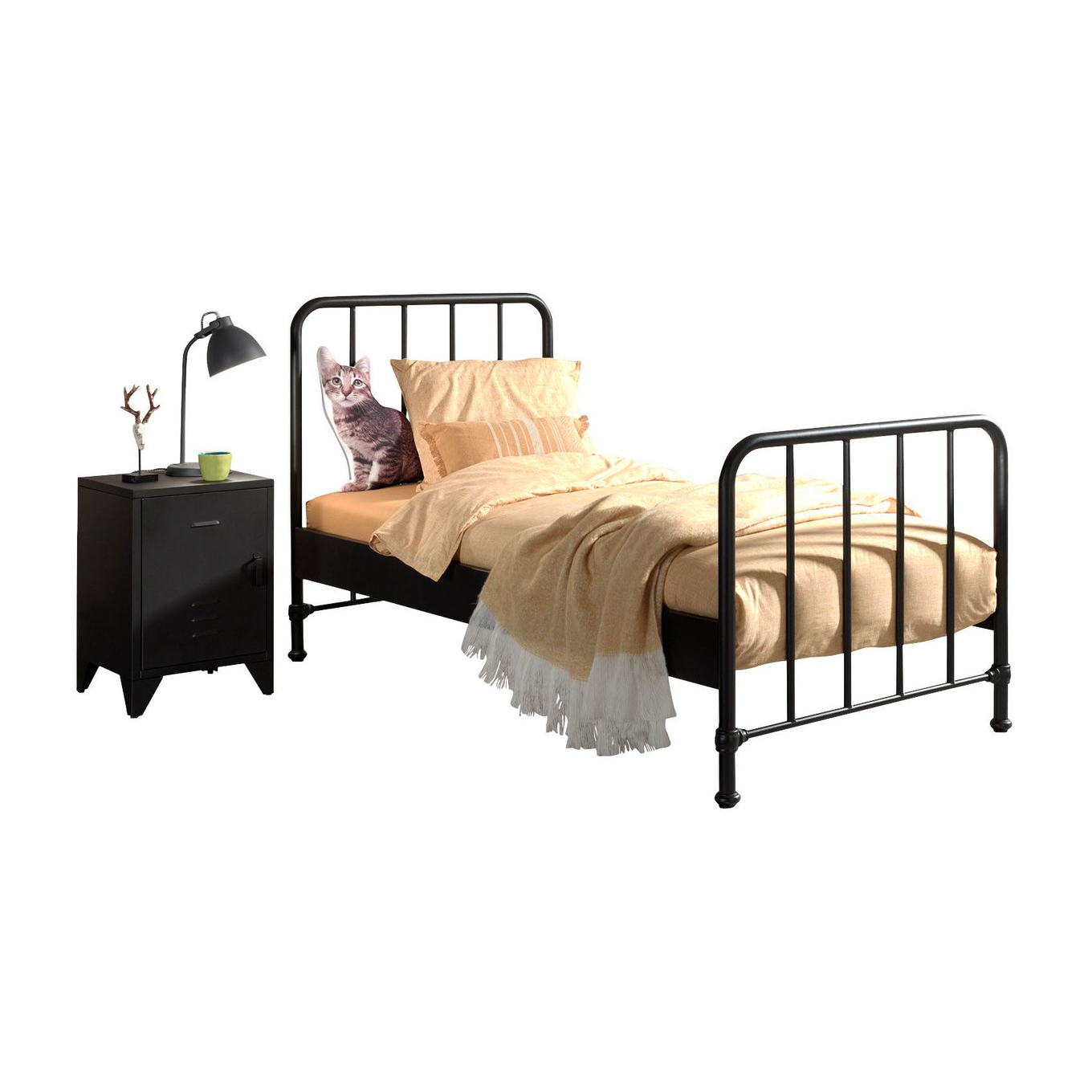 Kinderzimmer Bronxx 2-teilig Set Schwarz