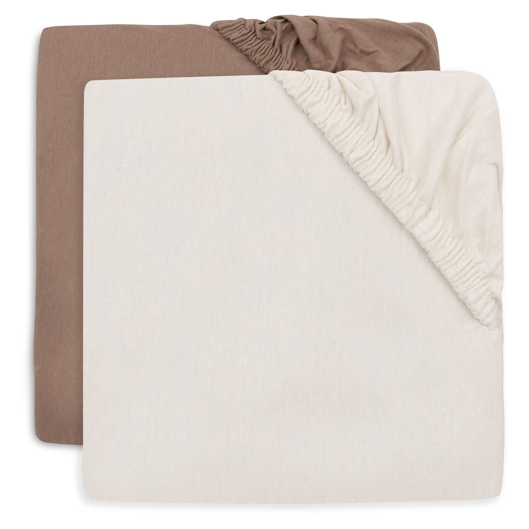 Fixleintuch Jersey 60x120cm 2er Pack Ivory, Milky Coffee 1