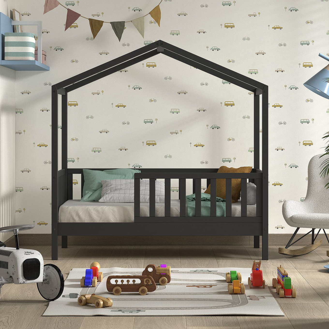 Hausbett Dallas Junior Anthrazit 2