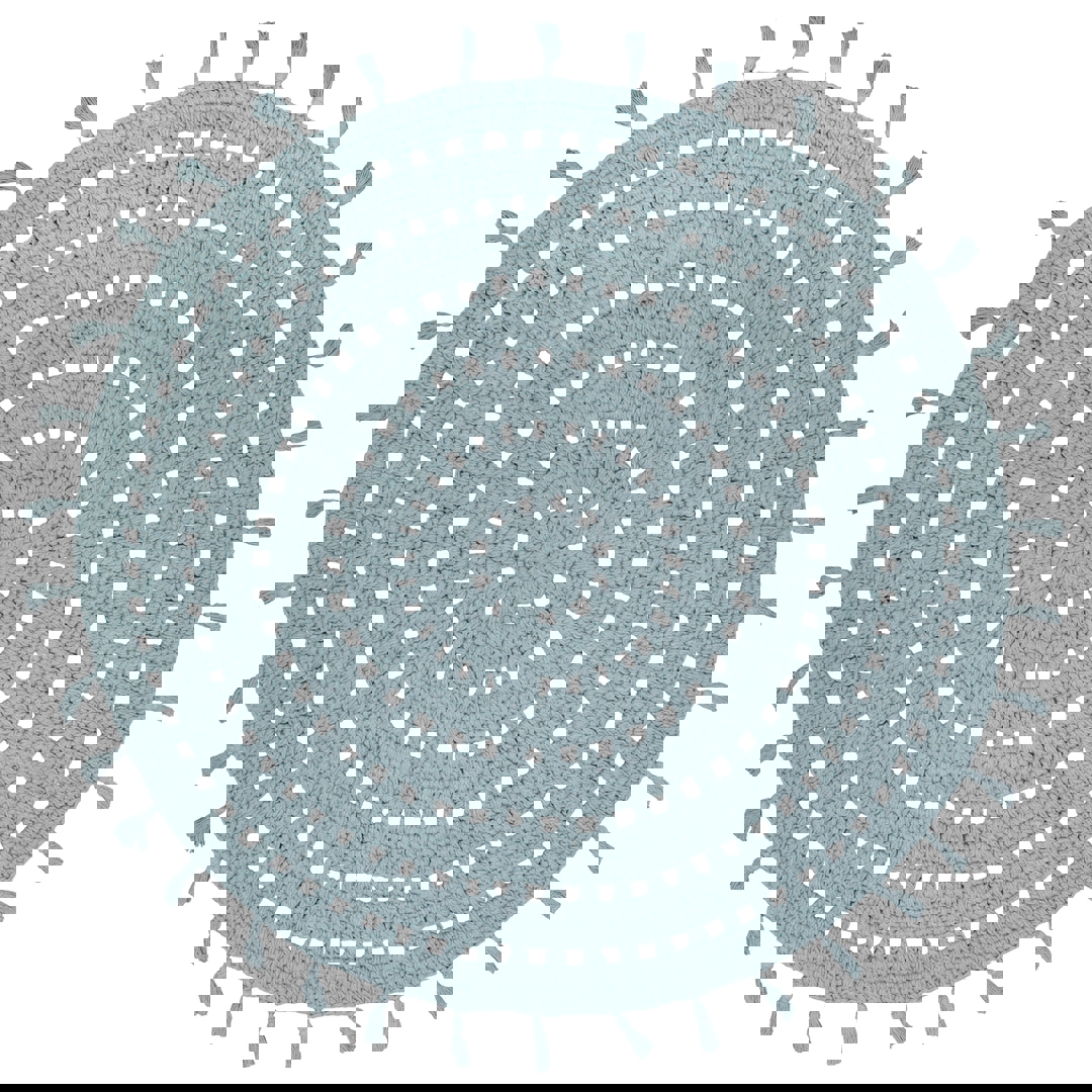 Häkelteppich Nila Mint