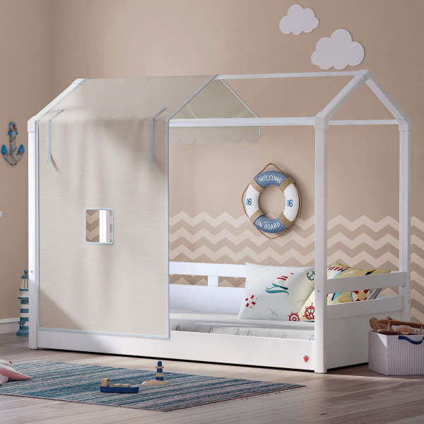 Spielvorhang Montes für Hausbett Cream 2