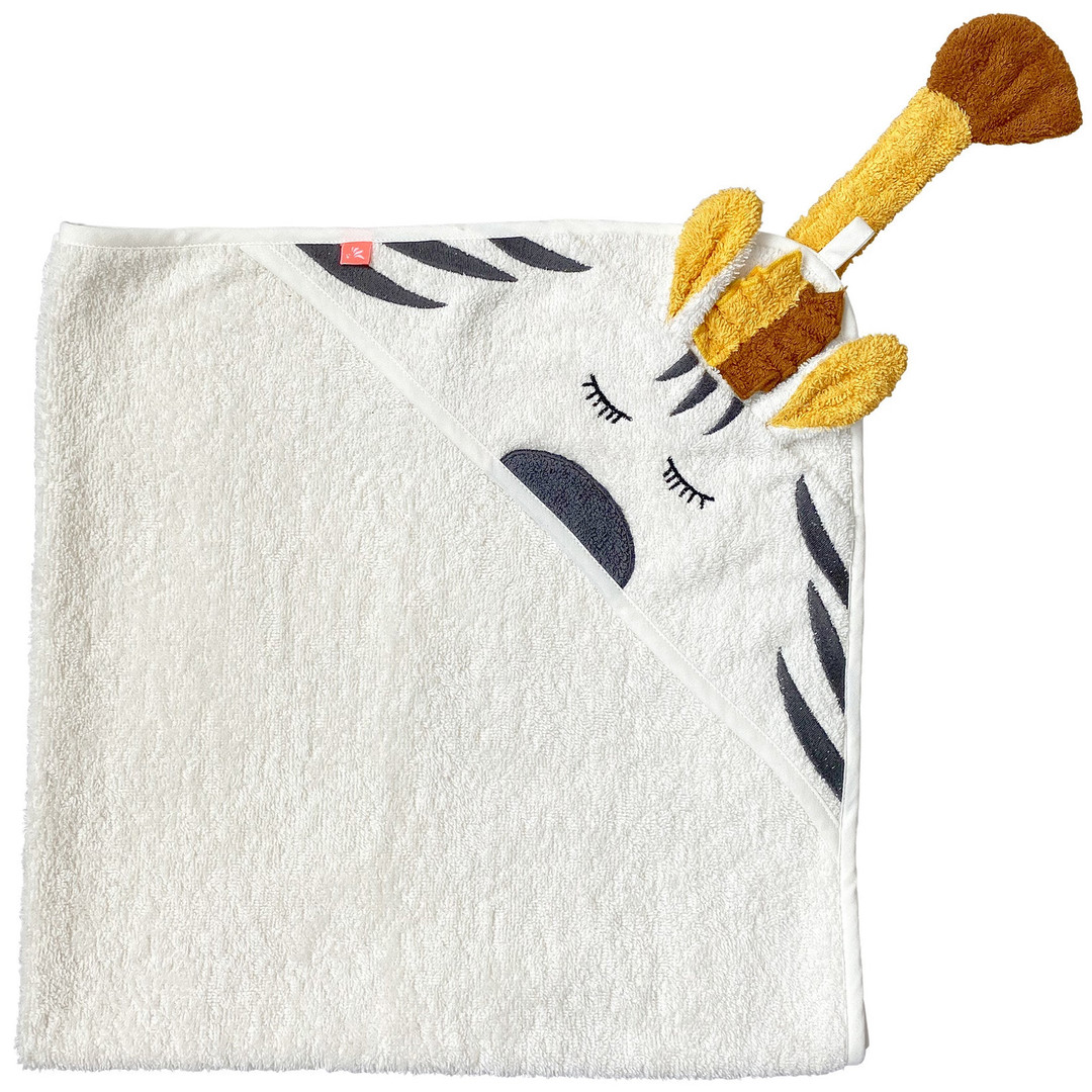 Badetuch mit Kapuze Zebra 1