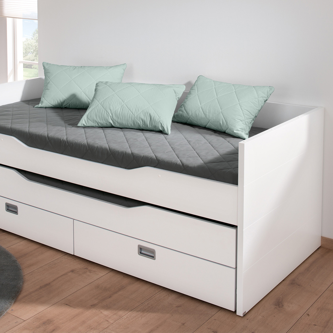 Partykissen Lang aus Baumwolle Pastellgrün