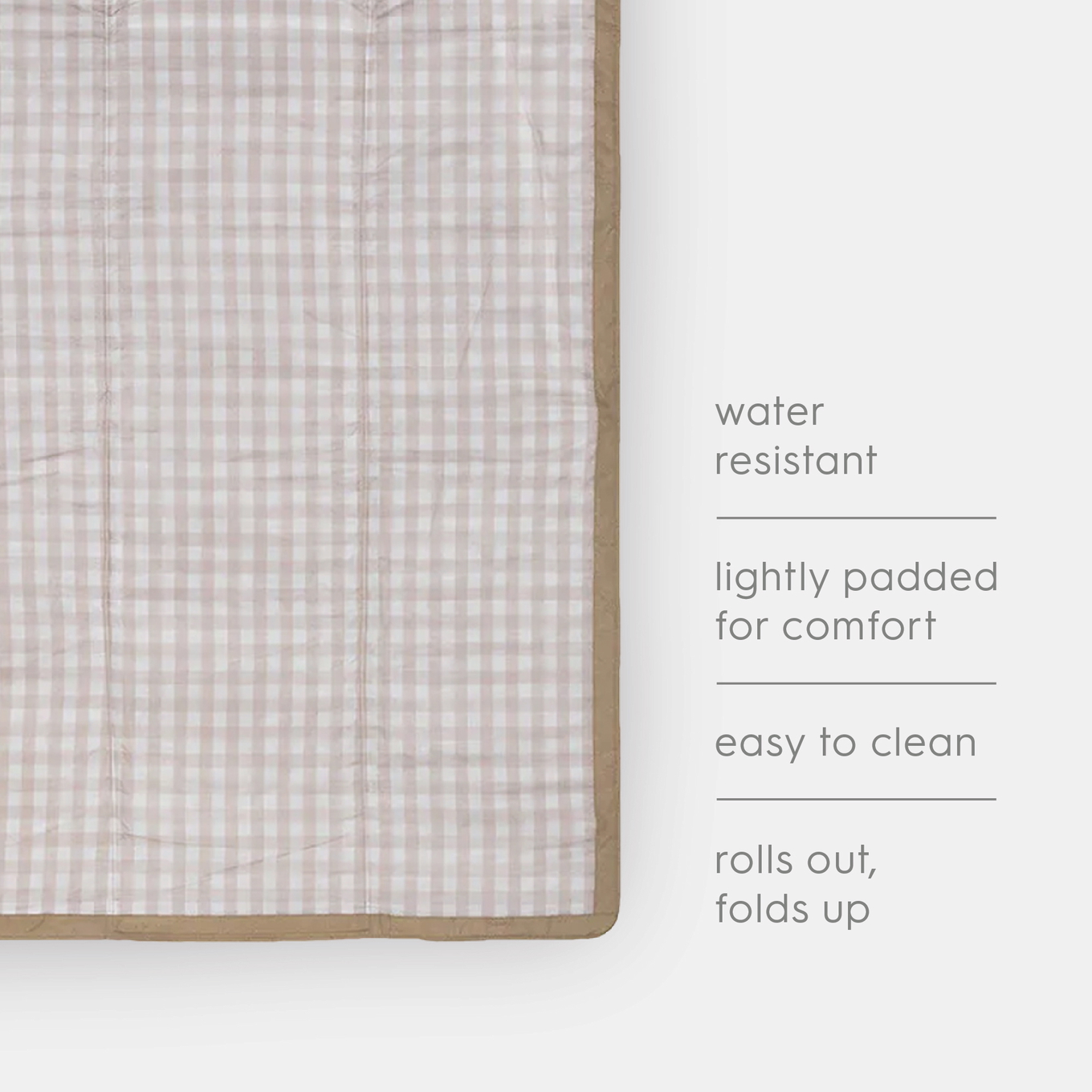 Picknick-Decke Beige Buffalo Check 152 x 152 cm 7