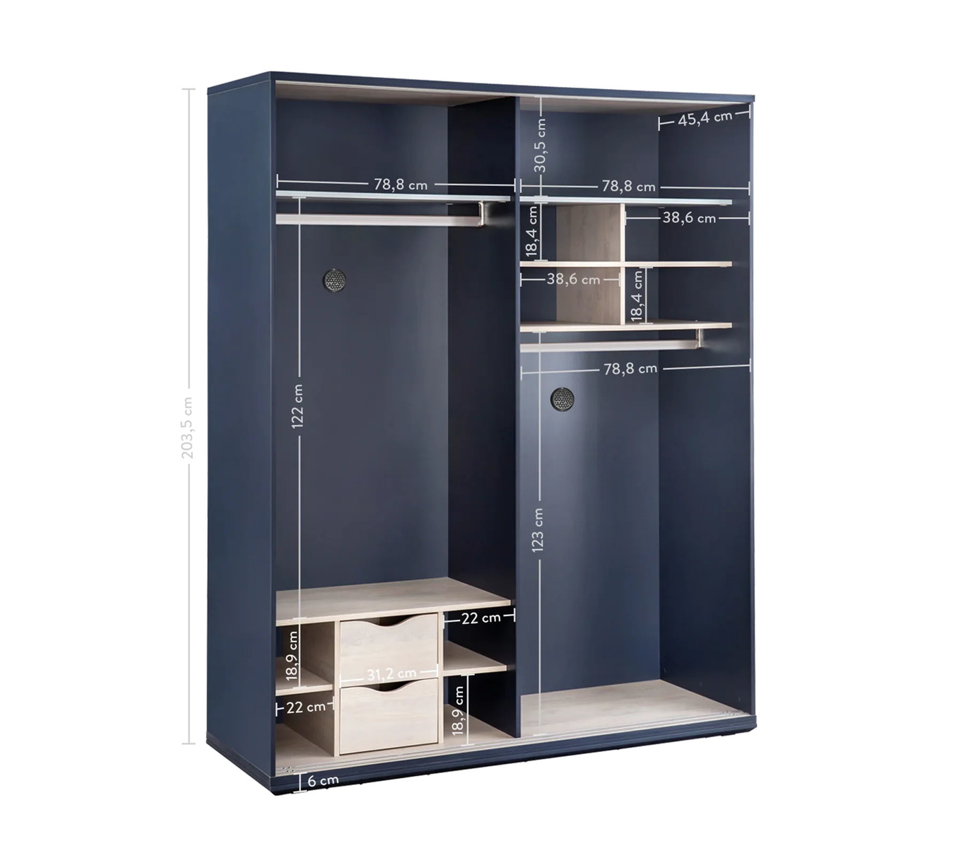 Kleiderschrank Trio mit Schiebetür 5