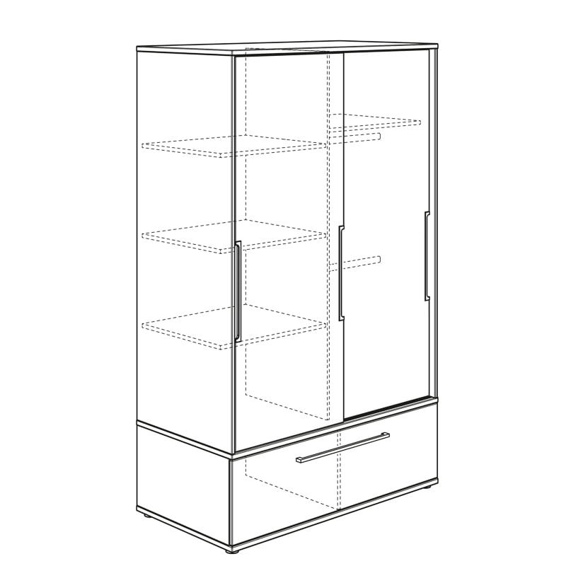Kleiderschrank Sten Schmal, mit Schiebetür 14