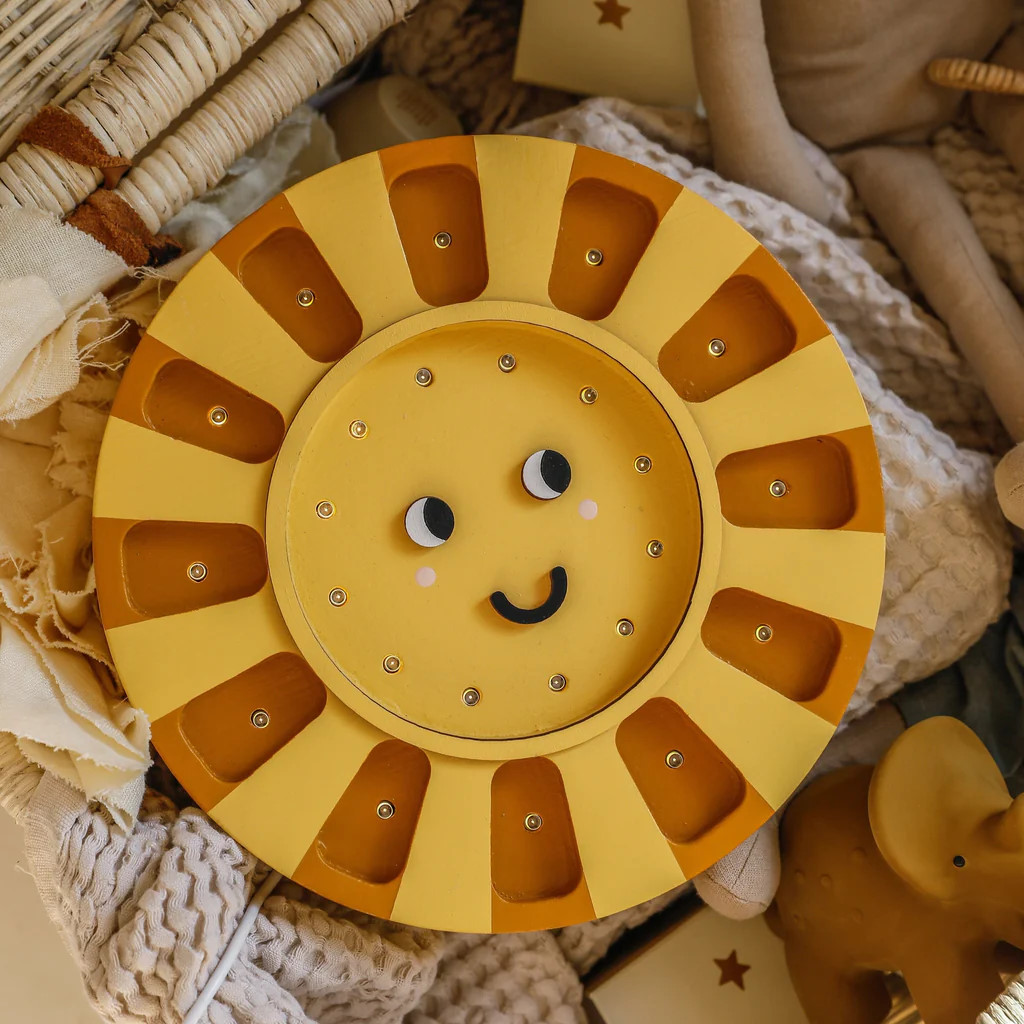 Nachtlampe Sonne Gelb 3