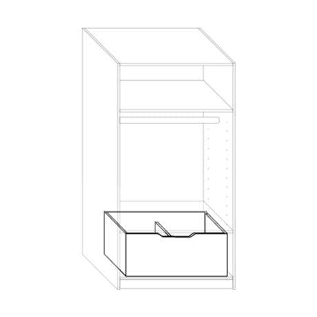 Schublade für Schrankelement 100cm Weiss lasiert 3