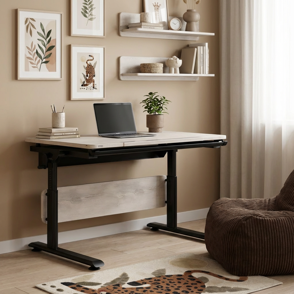 Schreibtisch Diego 105 Schwarz Beige #2