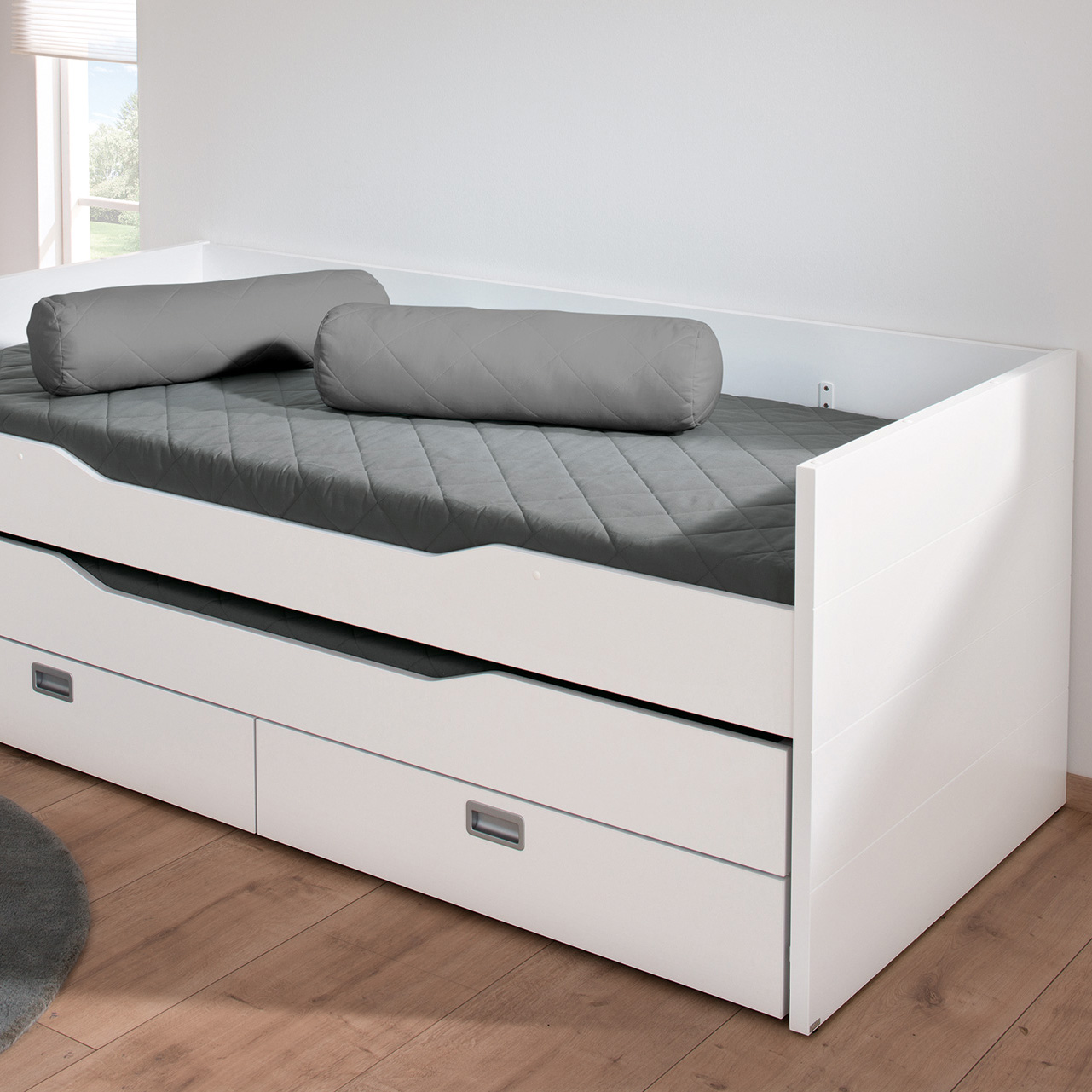 Kissenrolle aus Baumwolle Anthrazit