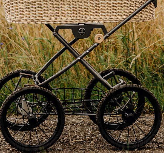 Kinderwagen IDA Babykorb Sand geflochten 2