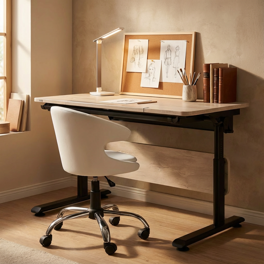 Schreibtisch Diego 120 Schwarz Beige 3