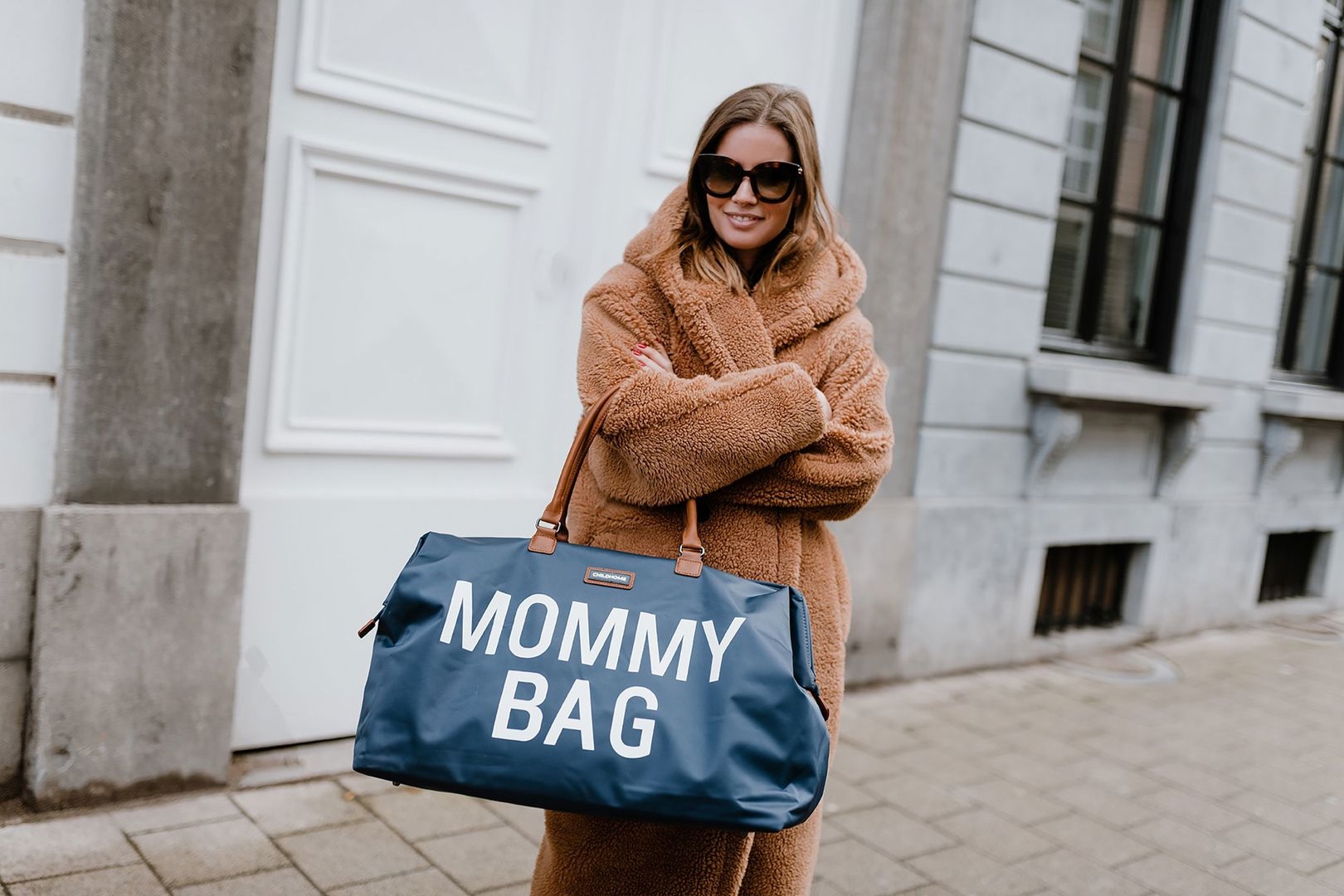 Mommy Bag Navy Weiss 2