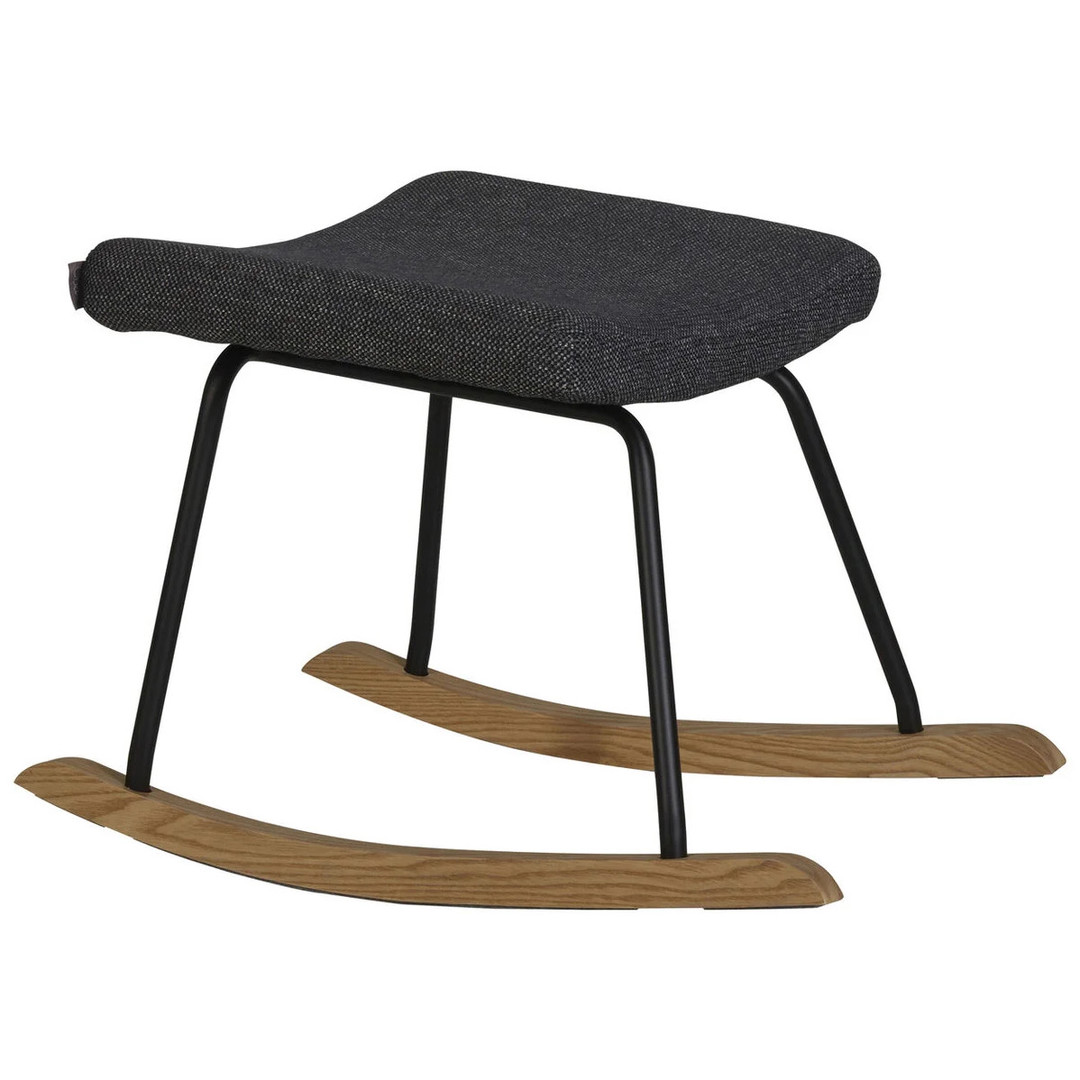 Hocker für Schaukelstuhl De Luxe Schwarz 1