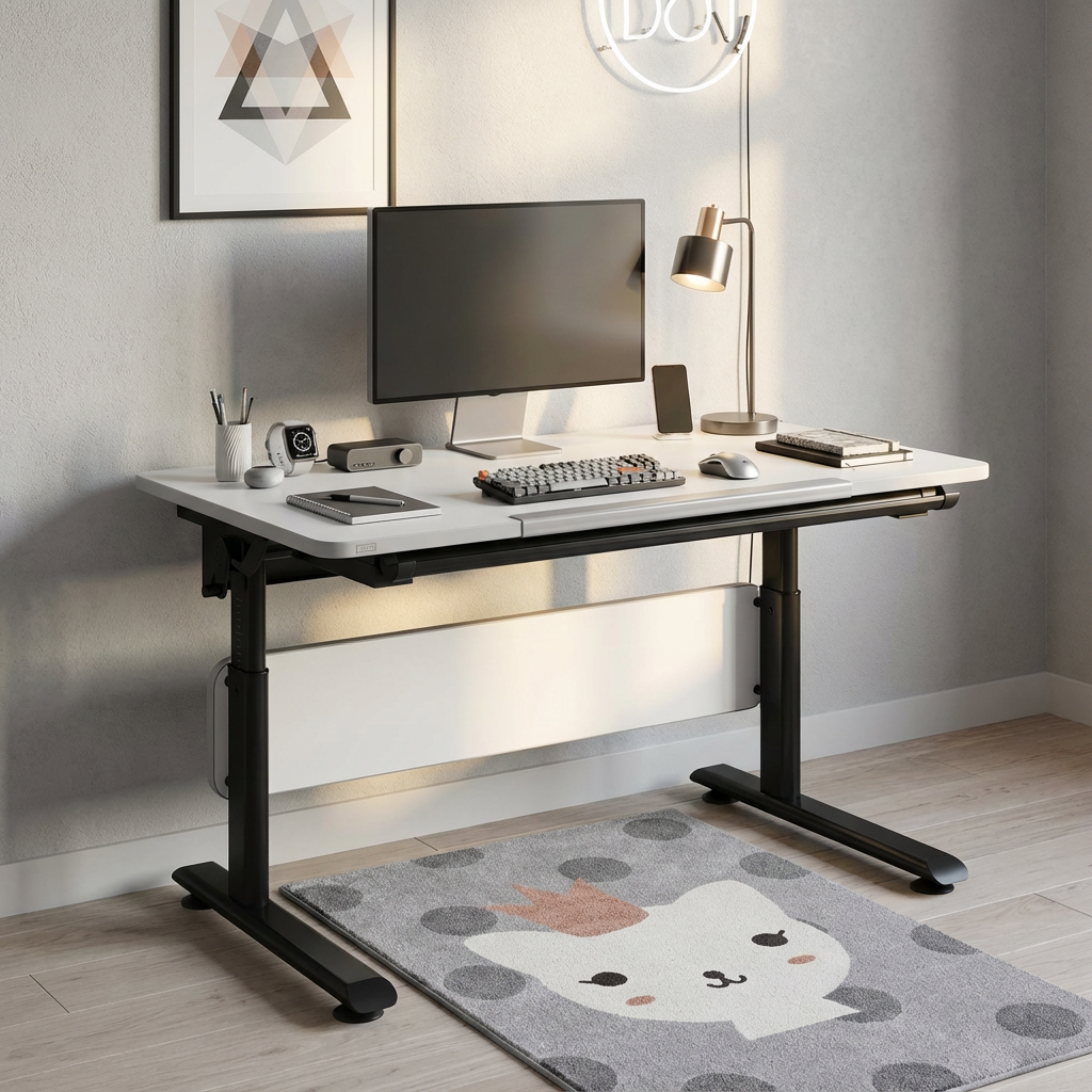 Schreibtisch Diego 120 Schwarz Weiss 5