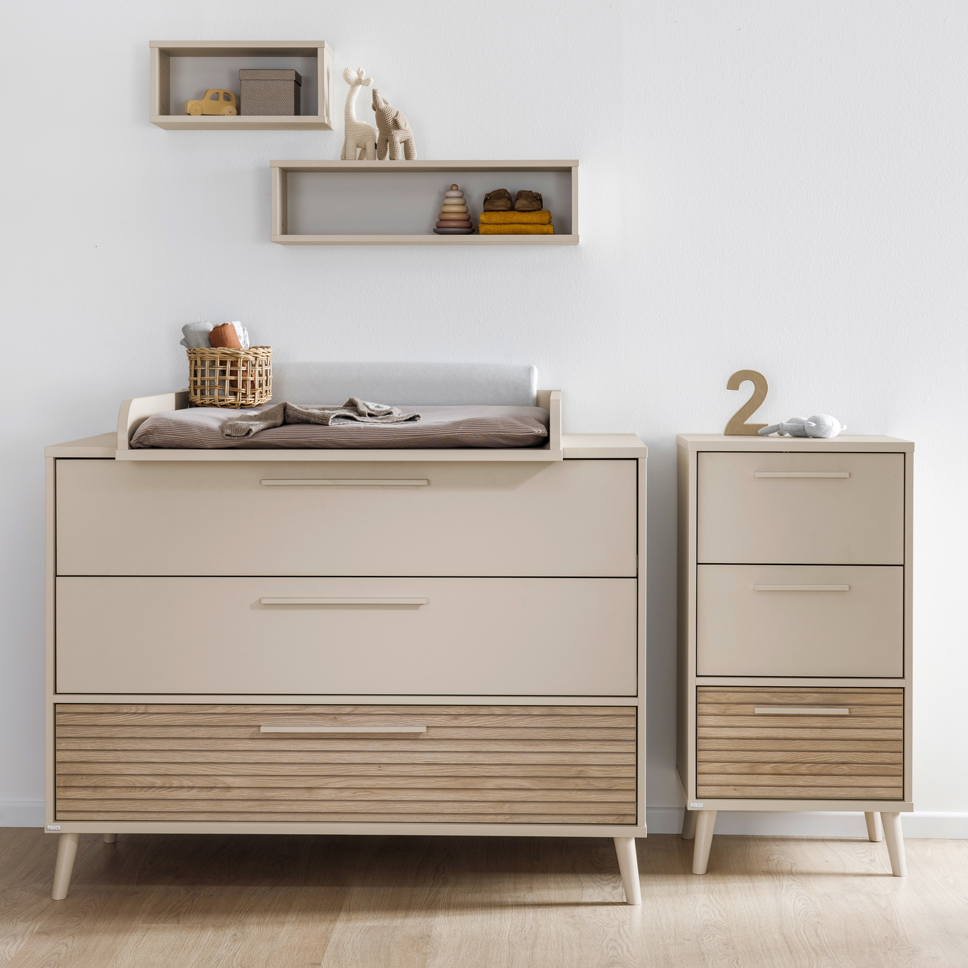 Wandregal Rechteckig Lang Beige 3