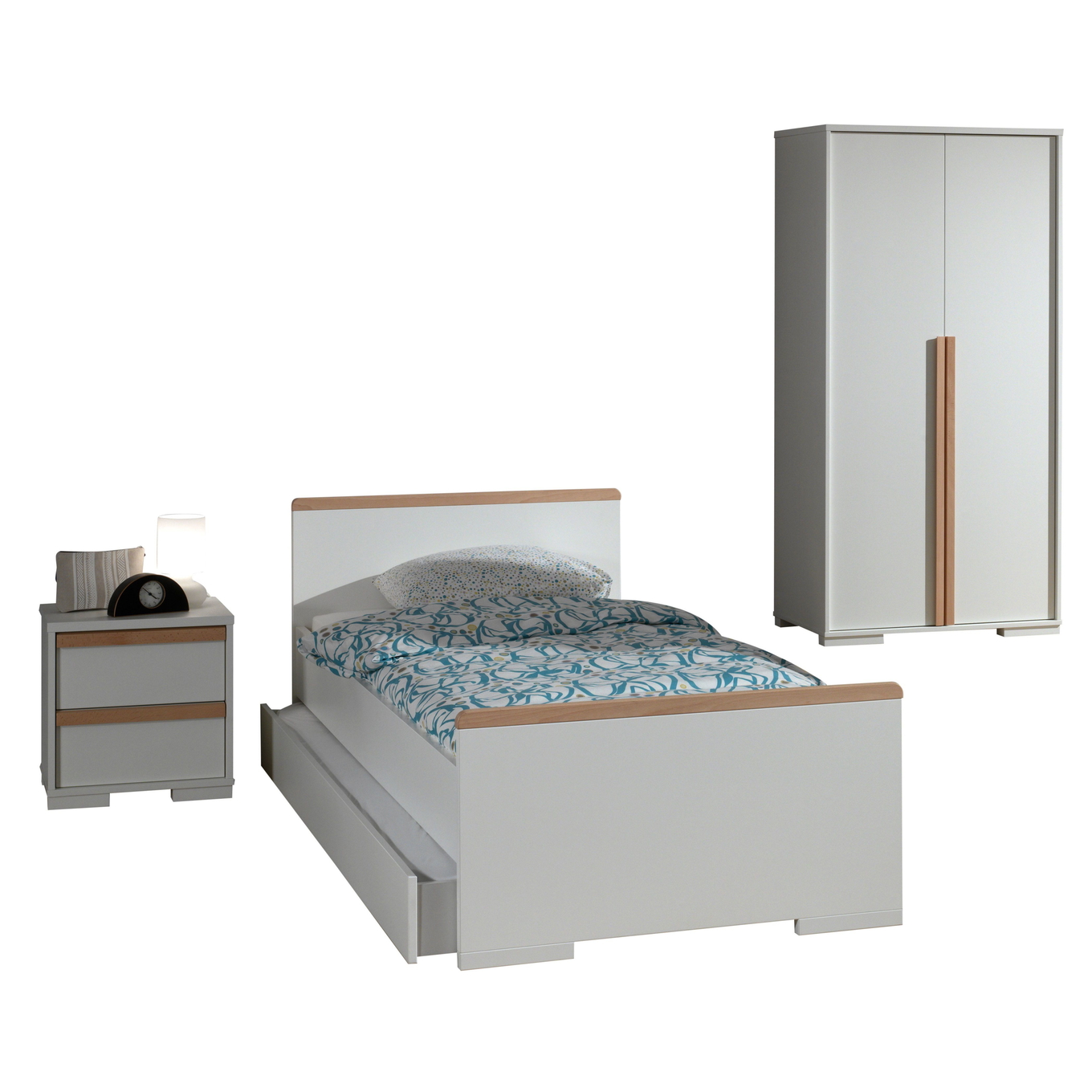 Kinderzimmer London 4-teilig Set Weiss, 2