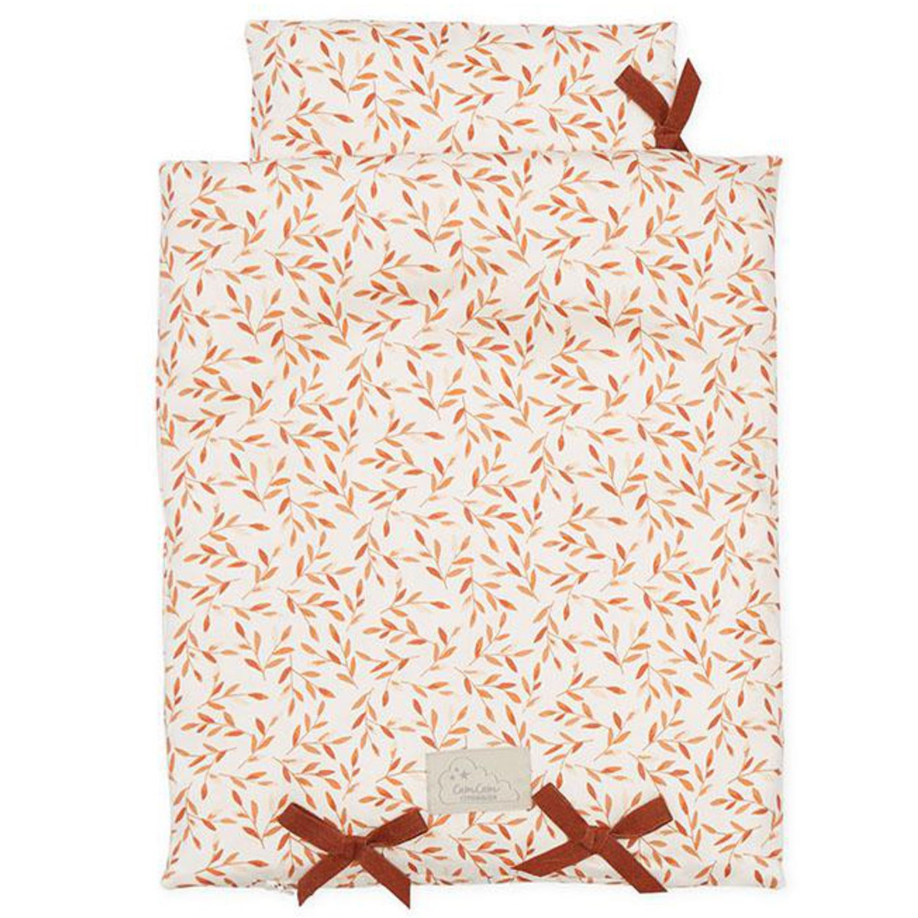 Puppenbettwäsche Caramel Leaves 1