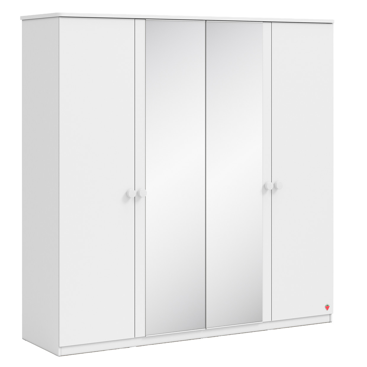 Kleiderschrank Varia White 4-türig mit Spiegel 1