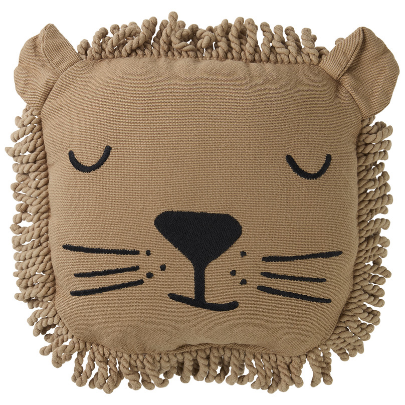 Dekokissen Löwe Braun