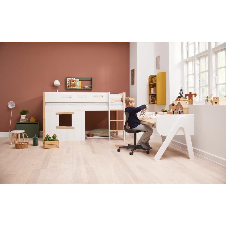 Schreibtisch Woody Nor Weiss/Eiche 6