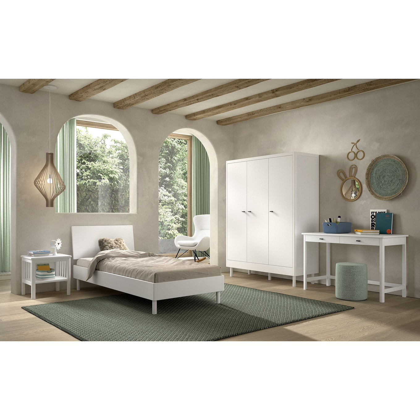 Kinderzimmer Forrest Buche 4-teilig Set F #2