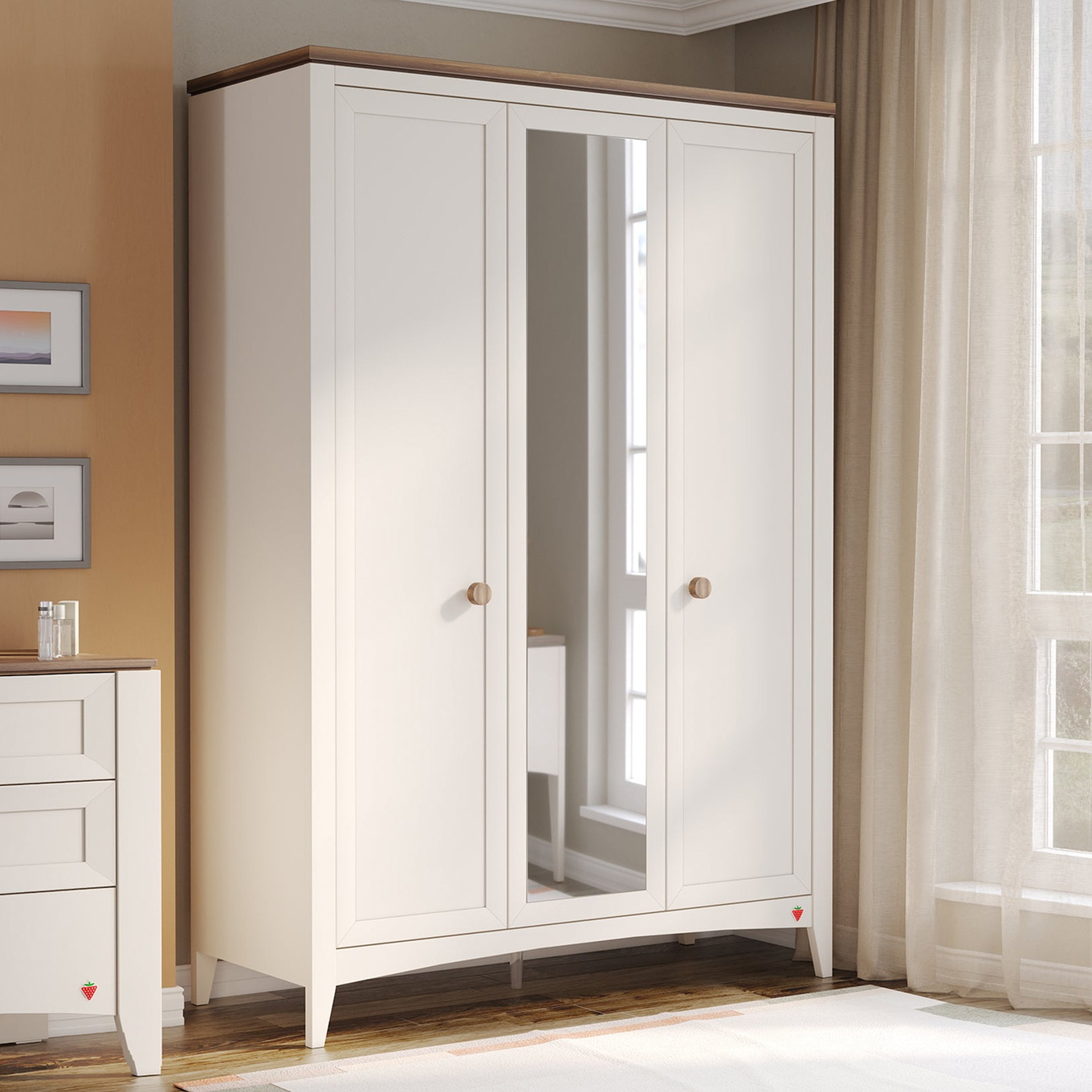 Kleiderschrank Lapel 3-türig 4