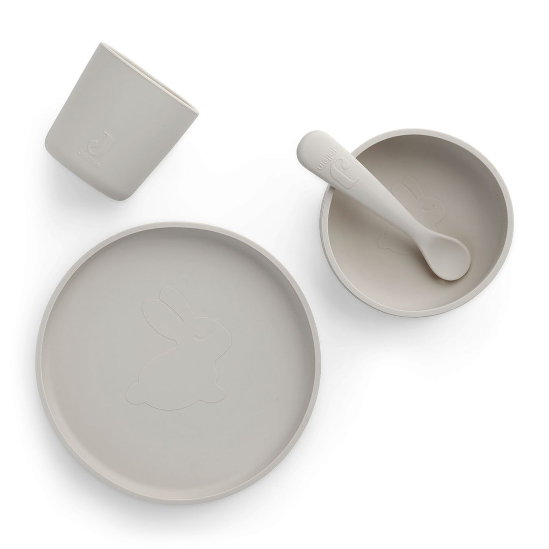 Geschirrset Silikon Nougat 4