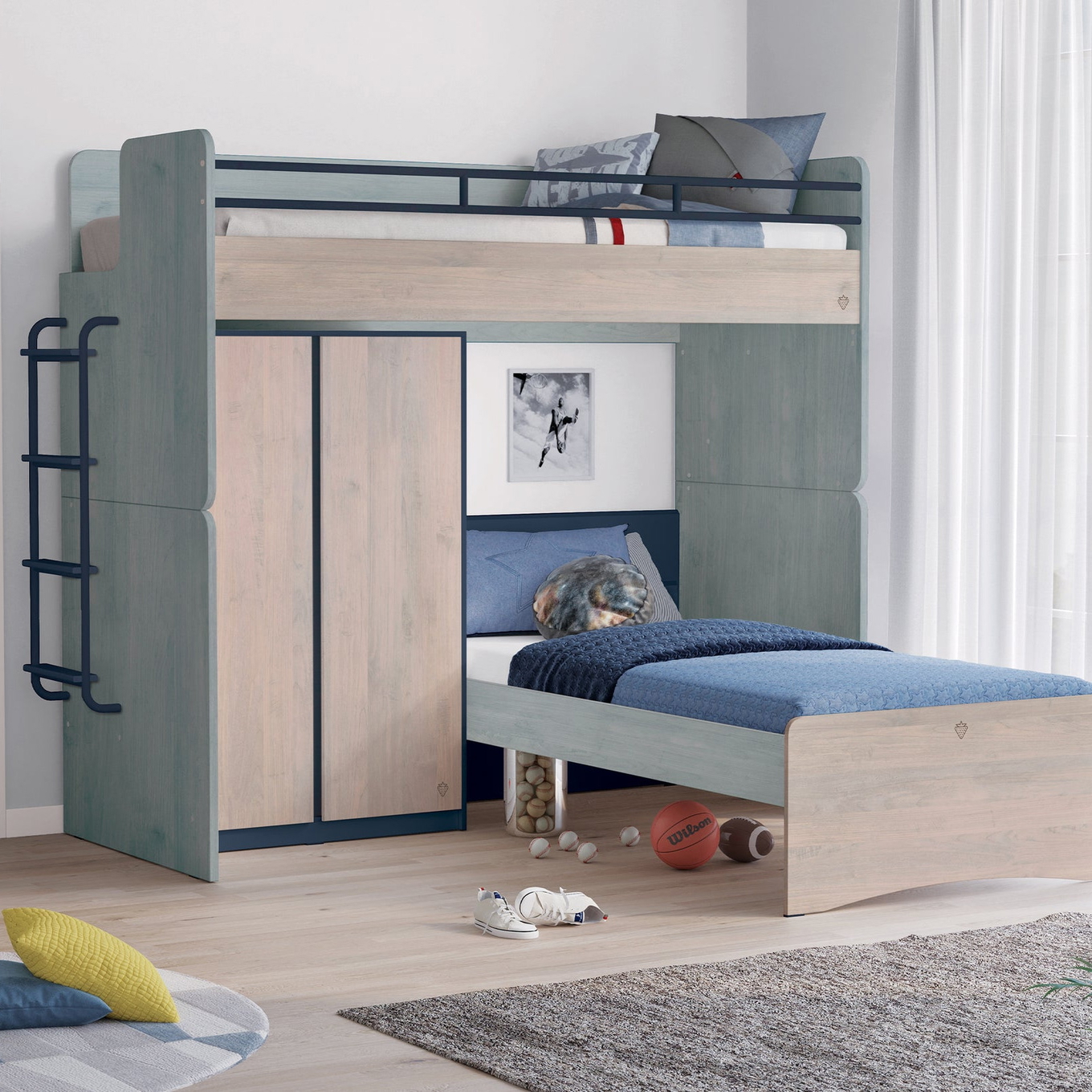 Leiter Studio Trio für Etagenbett 4