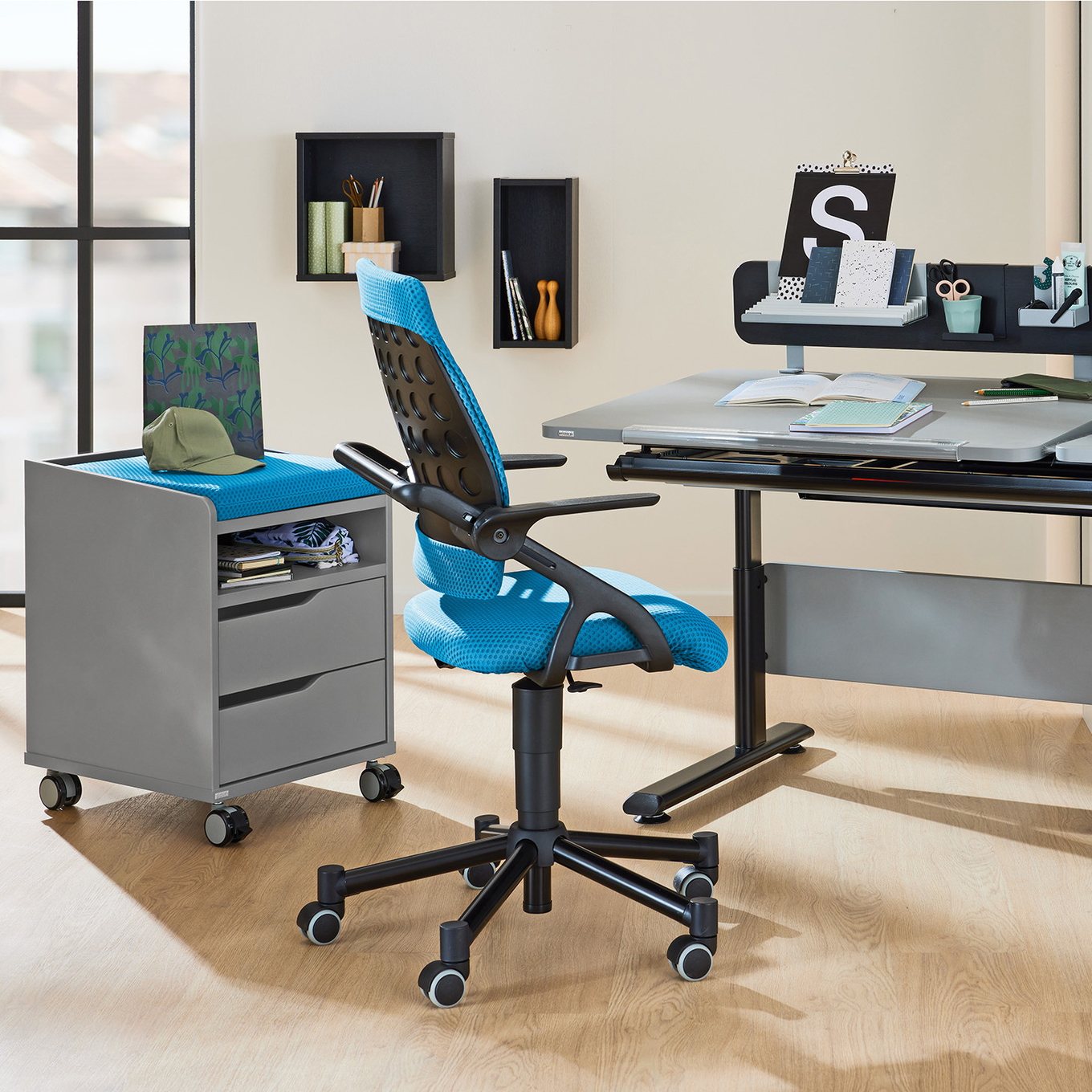 Bürostuhl Tio Schwarz Blau #2