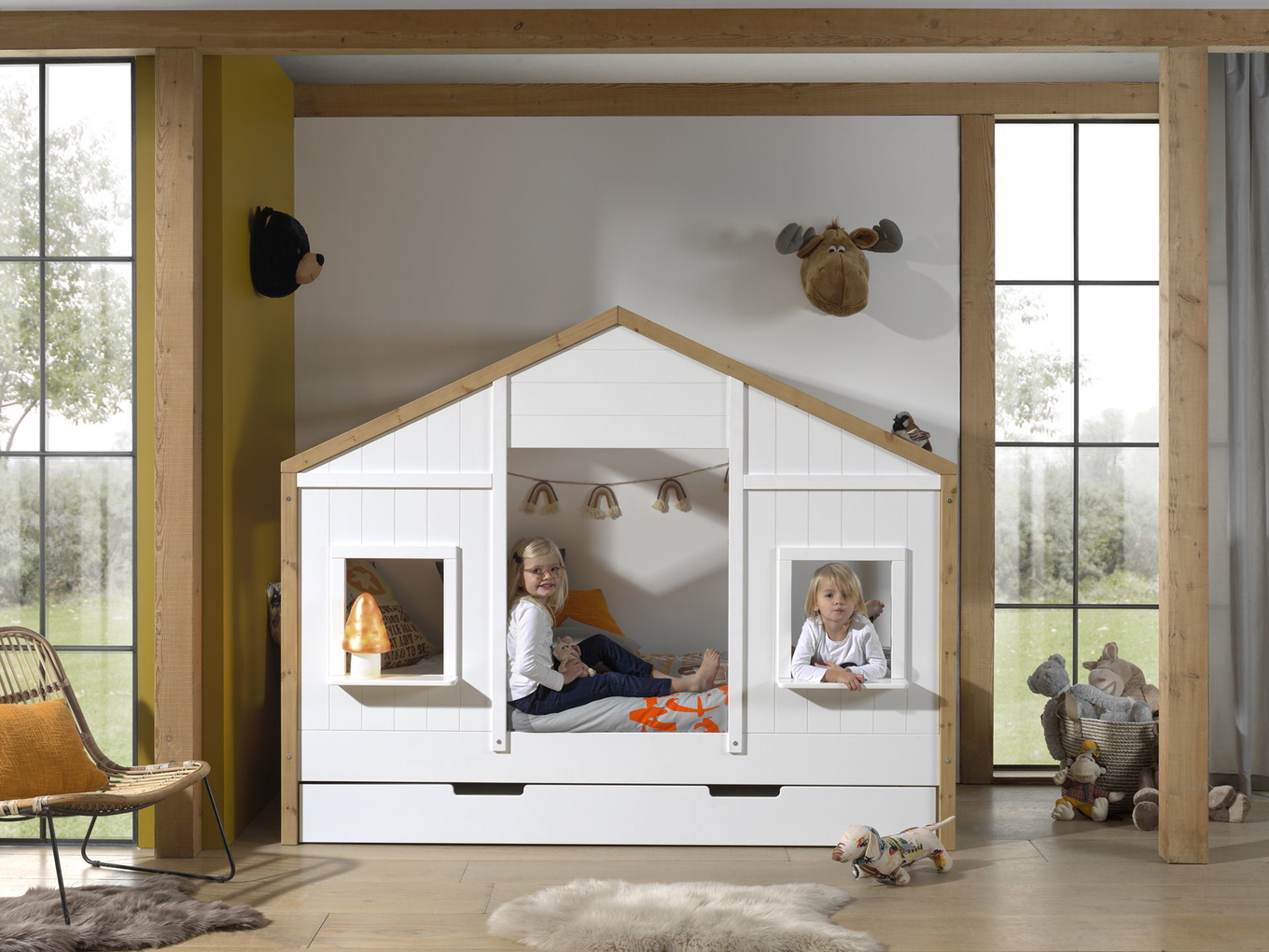 Hausbett Babs inkl. Ausziehkasten 2 Fenster 5