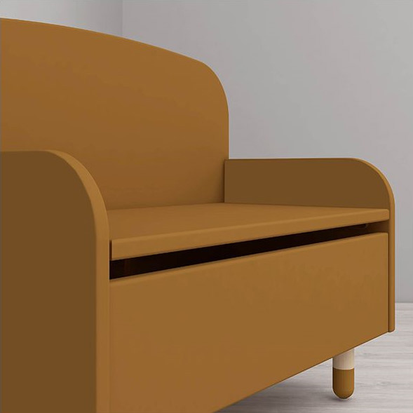 Sitzbank mit Stauraum Dots Senfgelb 3