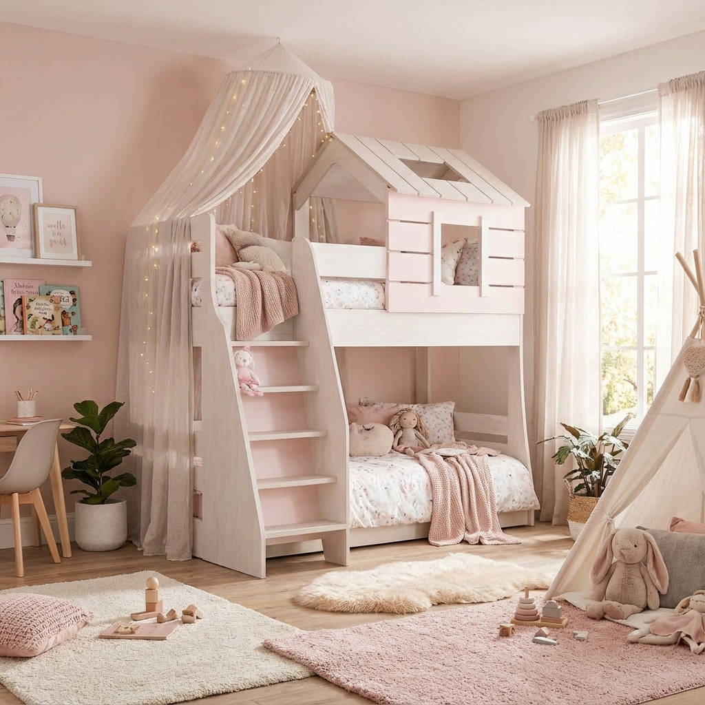 Etagenbett My House Pink #2