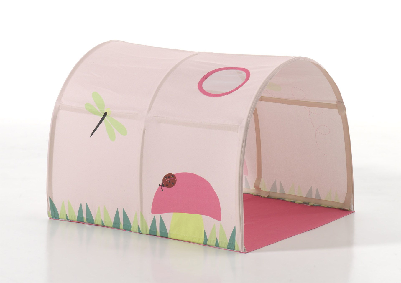 Halbhohes Bett Pino Spring Holz, mit Spielvorhang und Höhle 6