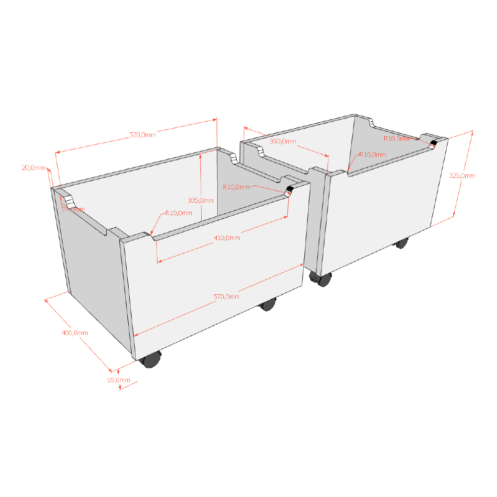 Halbhohes Bett Forrest mit Leiter 3-teilig Set 9