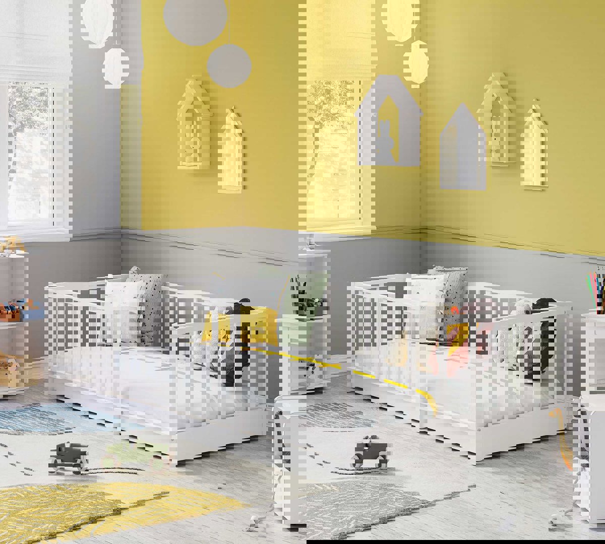 Bett Montes 90x190cm Weiss 5