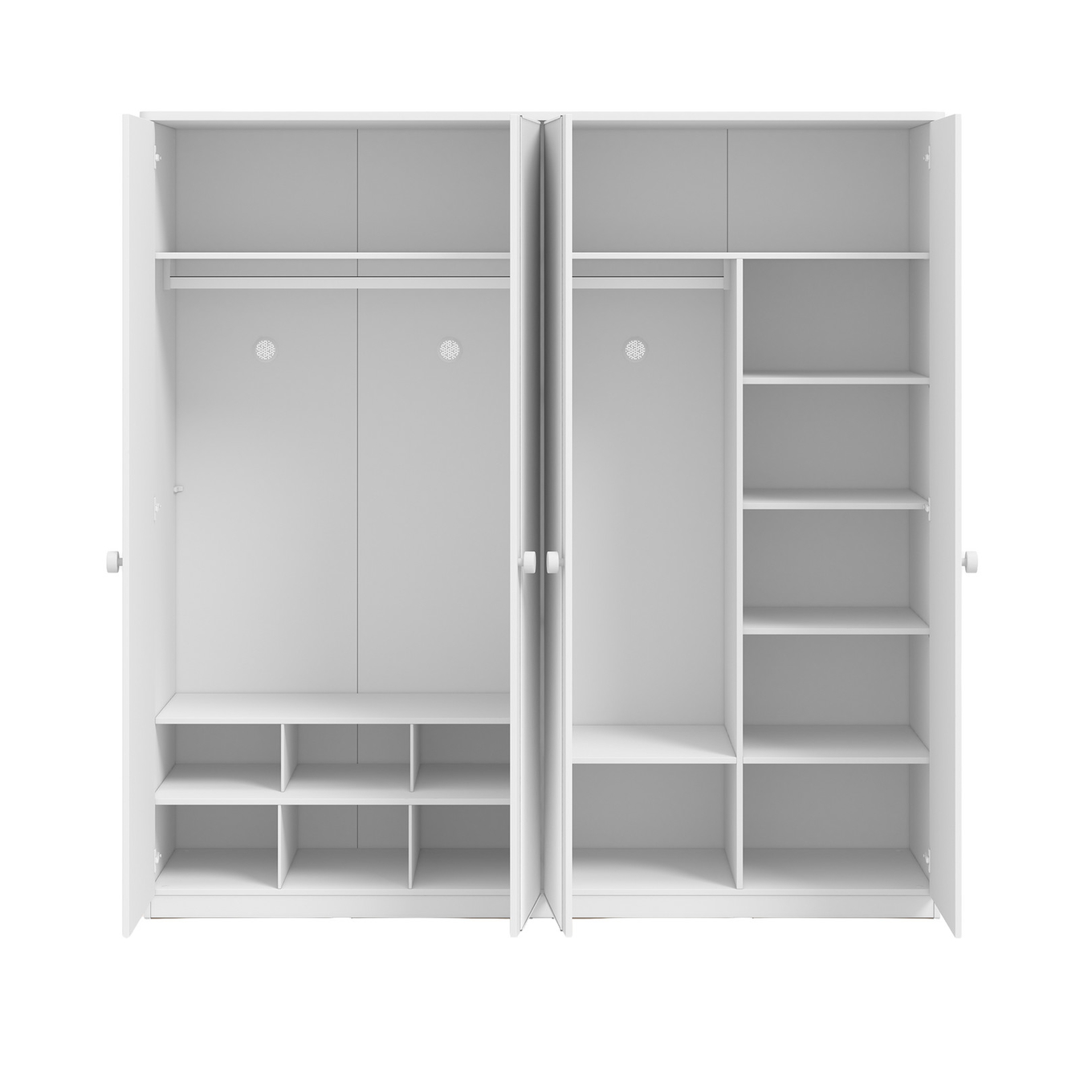 Kleiderschrank Varia White 4-türig mit Spiegel 5