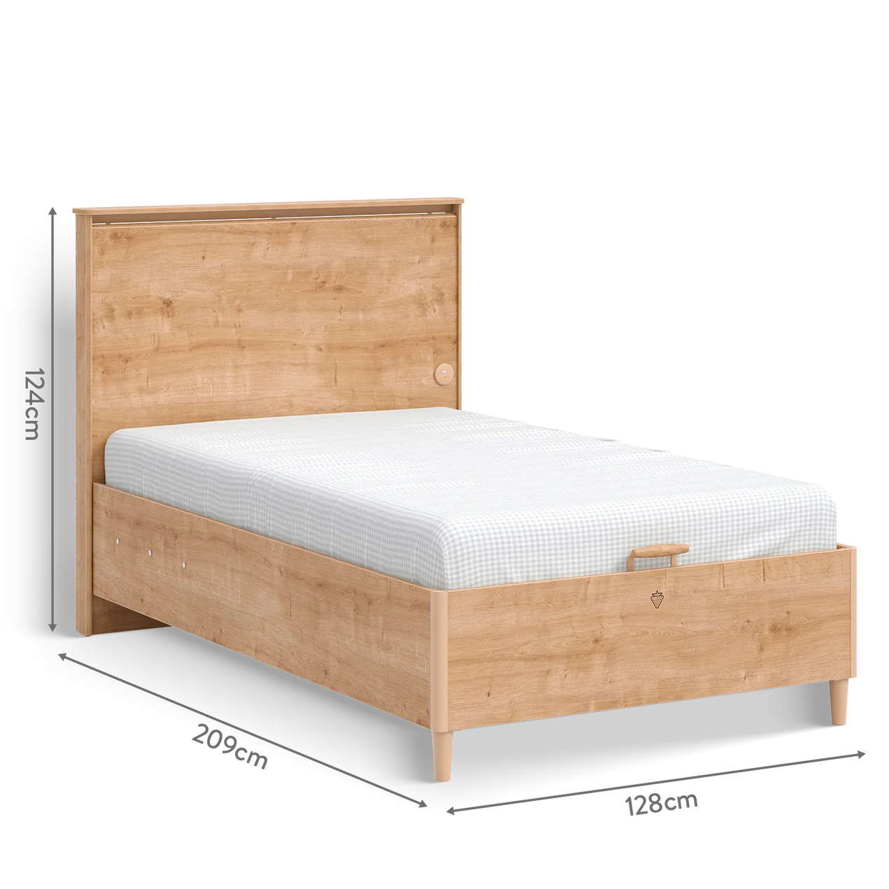 Bett Mocha mit Kopfteil mit Stauraum, 120 x 200 cm 4