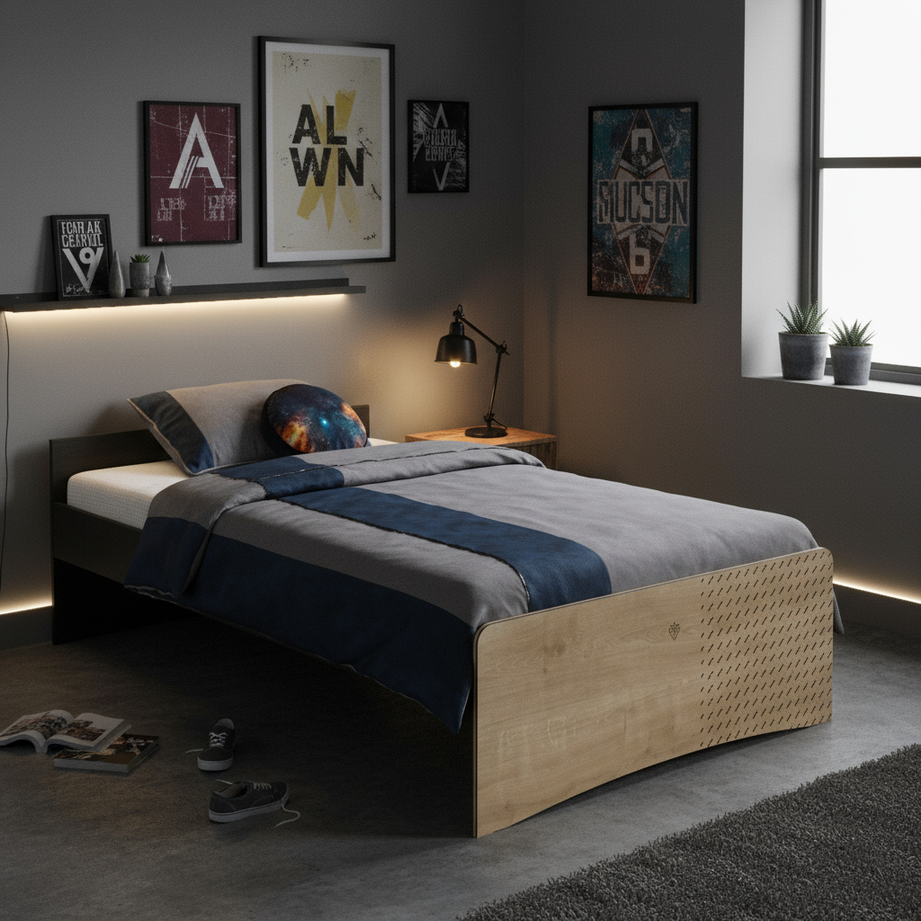 Bett Black ohne Kopfteil Standard, 120 x 200 cm 4