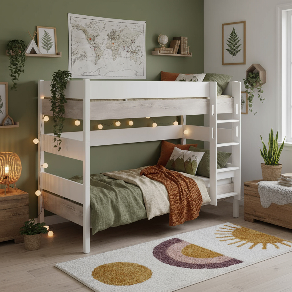 Etagenbett Kira Nautik mit gerader Leiter, 120 x 200 cm #2